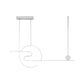 Sun and Cloud Design Drop Pendant Minimal Acrylic Dining Room Linear LED Island Light in Warm/White Light, Black/White/Gold Clearhalo 'Ceiling Lights' 'Island Lights' Lighting' 1900170