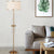 Single Linear Floor Light Minimalist Brass Crystal Rod Standing Lamp with Cylinder Fabric Shade Brass Clearhalo 'Floor Lamps' 'Lamps' Lighting' 1900188