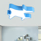 Airplane Bedroom Flush Lamp Fixture Acrylic LED Contemporary Ceiling Mounted Light in Red/Yellow/Blue Blue Clearhalo 'Ceiling Lights' 'Close To Ceiling Lights' 'Close to ceiling' 'Flush mount' Lighting' 1900231