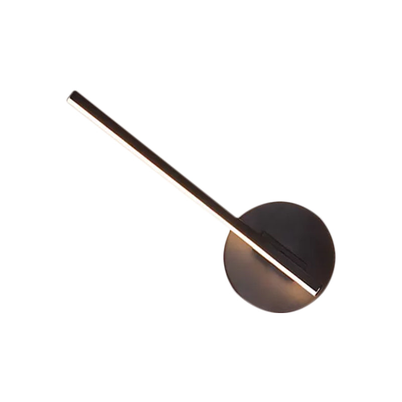 Black Slim Rod LED Wall Light Fixture Minimalist Aluminum Sconce Lamp in Warm/White Light Clearhalo 'Cast Iron' 'Glass' 'Industrial' 'Modern wall lights' 'Modern' 'Tiffany' 'Traditional wall lights' 'Wall Lamps & Sconces' 'Wall Lights' Lighting' 1900272