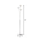 Nordic Dandelion Standing Lighting 3/5-Bulb Crystal Bead Floor Light in Silver for Living Room Clearhalo 'Floor Lamps' 'Lamps' Lighting' 1900281