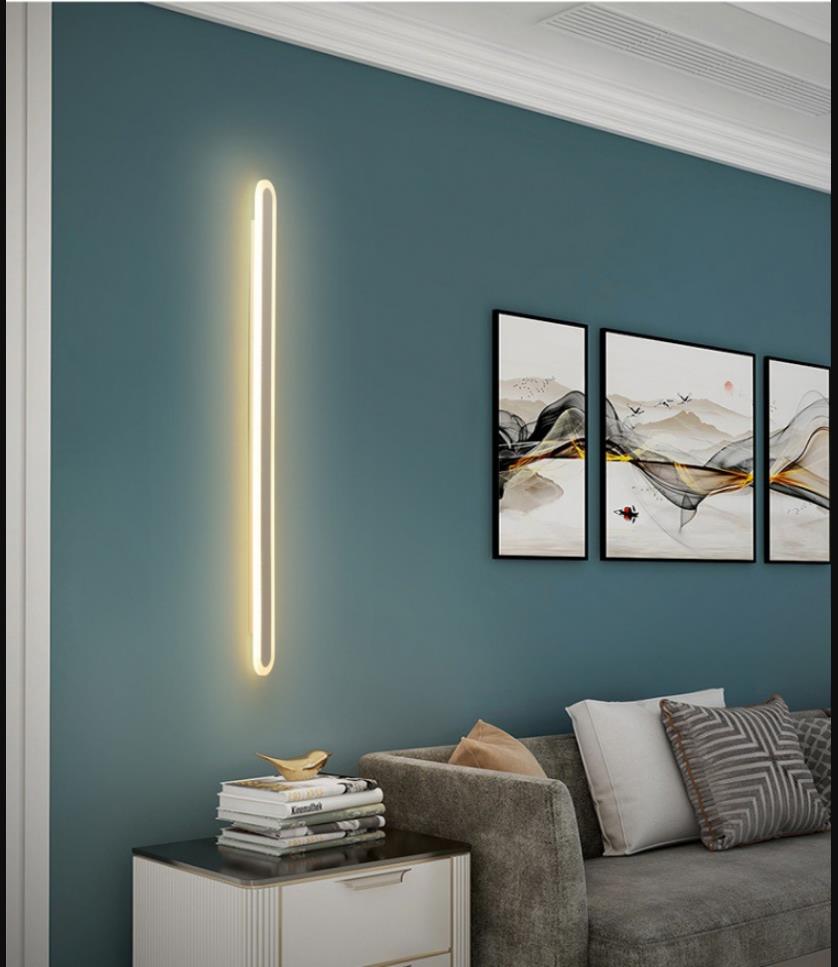 Elongated Bar Bedroom Flush Wall Sconce Acrylic 16"/23.5"/31.5" W LED Nordic Wall Lamp in Warm/White Light, Black/White White Clearhalo 'Modern wall lights' 'Modern' 'Wall Lamps & Sconces' 'Wall Lights' Lighting' 1900385