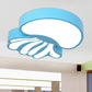 Creative LED Flushmount Lighting Blue Jellyfish Ceiling Flush Mount with Acrylic Shade in Warm/White Light Clearhalo 'Ceiling Lights' 'Close To Ceiling Lights' 'Close to ceiling' 'Flush mount' Lighting' 1900536
