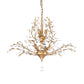 Gold Tree Suspension Pendant Light Rural Crystal 8-Bulb 19.5"/21.5" High Dining Table Ceiling Chandelier Clearhalo 'Ceiling Lights' 'Chandeliers' 'Modern Chandeliers' 'Modern' Lighting' 1900602