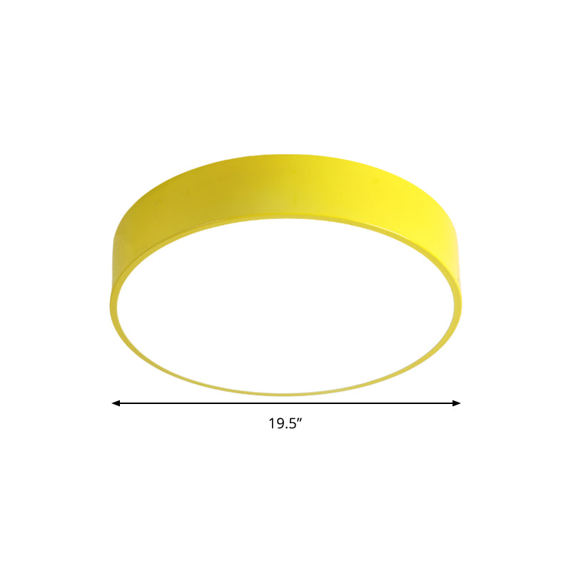 Corridor Dining Table Circle Ceiling Lamp Acrylic Modern Candy Colored Flushmount Light Clearhalo 'Ceiling Lights' 'Close To Ceiling Lights' 'Close to ceiling' 'Flush mount' Lighting' 190256