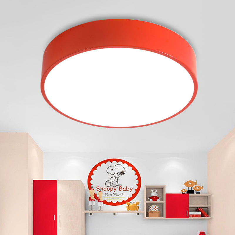 Corridor Dining Table Circle Ceiling Lamp Acrylic Modern Candy Colored Flushmount Light Red Clearhalo 'Ceiling Lights' 'Close To Ceiling Lights' 'Close to ceiling' 'Flush mount' Lighting' 190260