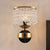 Metallic Ring Wall Lighting Vintage 1 Bulb Brass Wall Lamp with Clear Crystal Beaded Strand for Bedside Brass Clearhalo 'Modern wall lights' 'Modern' 'Wall Lamps & Sconces' 'Wall Lights' Lighting' 1903068