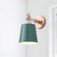 Nursing Room Bucket Wall Sconce Metal 1 Head Nordic Style Long Life Wall Lamp Green Clearhalo 'Wall Lamps & Sconces' 'Wall Lights' Lighting' 1903074