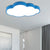 Contemporary Flat Cloud Ceiling Lamp Acrylic and Metal Undertint LED Flush Ceiling Light for Hallway Blue Clearhalo 'Ceiling Lights' 'Close To Ceiling Lights' 'Close to ceiling' 'Flush mount' Lighting' 190308