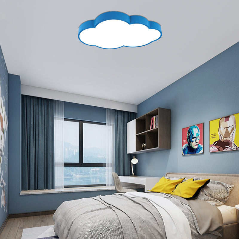 Contemporary Flat Cloud Ceiling Lamp Acrylic and Metal Undertint LED Flush Ceiling Light for Hallway Clearhalo 'Ceiling Lights' 'Close To Ceiling Lights' 'Close to ceiling' 'Flush mount' Lighting' 190310