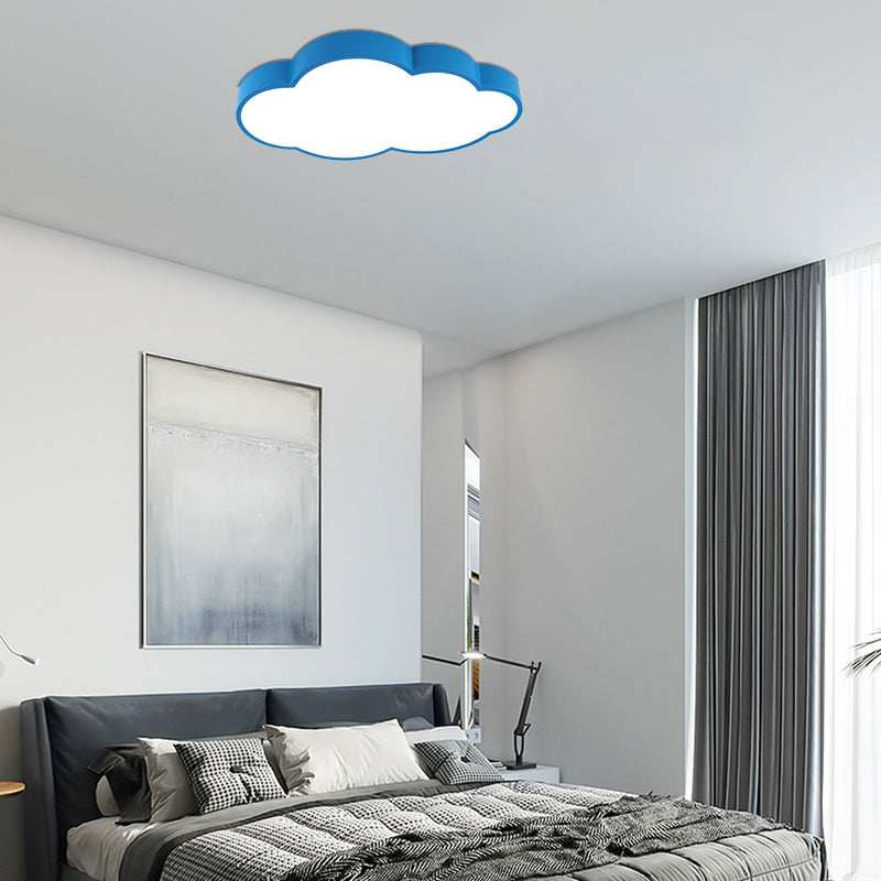 Contemporary Flat Cloud Ceiling Lamp Acrylic and Metal Undertint LED Flush Ceiling Light for Hallway Clearhalo 'Ceiling Lights' 'Close To Ceiling Lights' 'Close to ceiling' 'Flush mount' Lighting' 190311