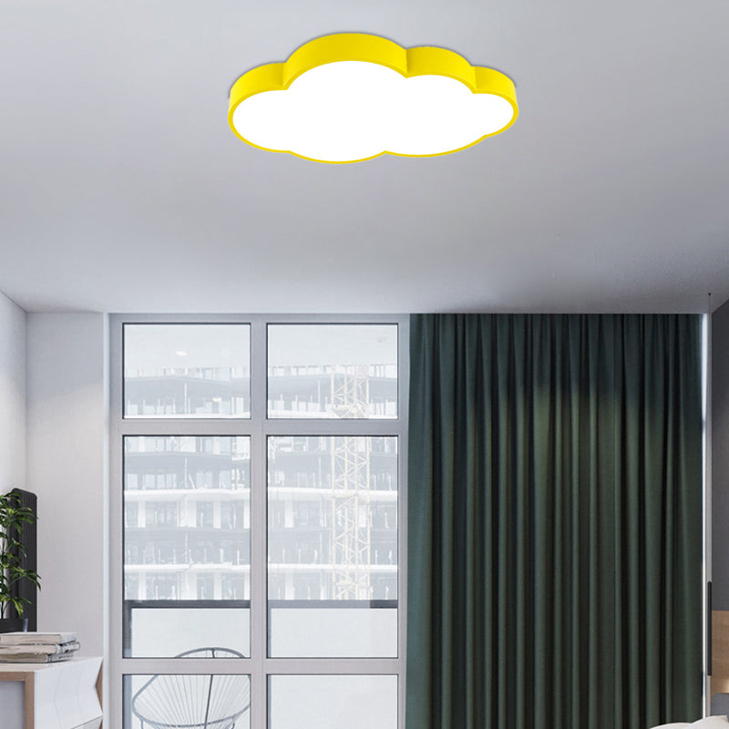 Contemporary Flat Cloud Ceiling Lamp Acrylic and Metal Undertint LED Flush Ceiling Light for Hallway Clearhalo 'Ceiling Lights' 'Close To Ceiling Lights' 'Close to ceiling' 'Flush mount' Lighting' 190316
