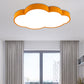 Contemporary Flat Cloud Ceiling Lamp Acrylic and Metal Undertint LED Flush Ceiling Light for Hallway Orange Clearhalo 'Ceiling Lights' 'Close To Ceiling Lights' 'Close to ceiling' 'Flush mount' Lighting' 190318