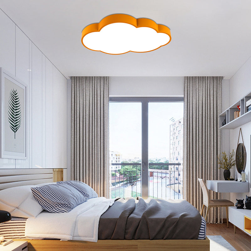 Contemporary Flat Cloud Ceiling Lamp Acrylic and Metal Undertint LED Flush Ceiling Light for Hallway Clearhalo 'Ceiling Lights' 'Close To Ceiling Lights' 'Close to ceiling' 'Flush mount' Lighting' 190319
