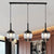 Tulip Cluster Pendant Lamp with Linear Design Modern Amber/Smoke/Blue Glass 3 Lights Black Ceiling Hung Light Grey Clearhalo 'Ceiling Lights' 'Chandeliers' 'Glass shade' 'Glass' 'Modern Pendants' 'Modern' 'Pendant Lights' 'Pendants' Lighting' 1903444