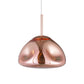 Gold/Silver/Rose Gold Melt Shape Pendant Lamp Modern 1 Light Dimpled Blown Glass Hanging Light Kit Clearhalo 'Ceiling Lights' 'Modern Pendants' 'Modern' 'Pendant Lights' 'Pendants' Lighting' 1903529