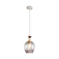 Cup-Shape Suspension Pendant Modernist Grey/Blue/Amber Dimpled Glass 1 Light Hanging Light Fixture Grey Clearhalo 'Ceiling Lights' 'Glass shade' 'Glass' 'Modern Pendants' 'Modern' 'Pendant Lights' 'Pendants' Lighting' 1903578