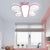 Insect Cute Butterfly Flush Mount Light Acrylic Metal Ceiling Light in Pink for Girls Bedroom Balcony Pink Warm Clearhalo 'Ceiling Lights' 'Close To Ceiling Lights' 'Close to ceiling' 'Flush mount' Lighting' 1903655