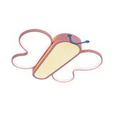 Insect Cute Butterfly Flush Mount Light Acrylic Metal Ceiling Light in Pink for Girls Bedroom Balcony Pink White Clearhalo 'Ceiling Lights' 'Close To Ceiling Lights' 'Close to ceiling' 'Flush mount' Lighting' 1903657