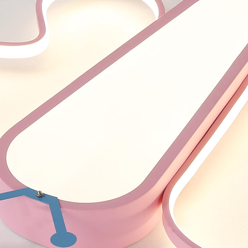 Insect Cute Butterfly Flush Mount Light Acrylic Metal Ceiling Light in Pink for Girls Bedroom Balcony Clearhalo 'Ceiling Lights' 'Close To Ceiling Lights' 'Close to ceiling' 'Flush mount' Lighting' 1903659