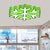 Nursery School LED Flush Light Macaron Red/Yellow/Green Ceiling Mount Fixture with Snowflake Acrylic Shade Green Clearhalo 'Ceiling Lights' 'Close To Ceiling Lights' 'Close to ceiling' 'Flush mount' Lighting' 1903962