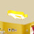 Penguin LED Flush Mount Lighting Kids Metal Kindergarten Close to Ceiling Lamp in Red/Pink/Yellow Yellow Clearhalo 'Ceiling Lights' 'Close To Ceiling Lights' 'Close to ceiling' 'Flush mount' Lighting' 1903988