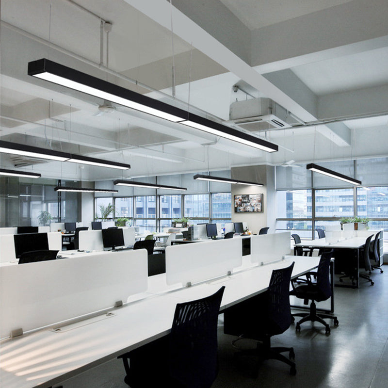 Rectangular Led Office Ceiling Modern Rectangular Ceiling Lighting Acrylic Office LED Flush Mount in ...