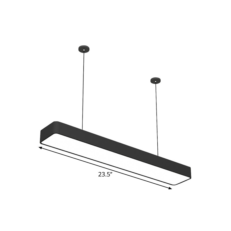 Linear Ceiling Suspension Lamp Modern Acrylic Black LED Drop Pendant for Office, 23.5"/47"/59" Width Clearhalo 'Ceiling Lights' 'Modern Pendants' 'Modern' 'Pendant Lights' 'Pendants' Lighting' 1904147