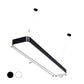 Modern LED Pendant Light Fixture Black/White Rectangle Hanging Ceiling Lamp with Acrylic Shade, 4"/8"/12" W Clearhalo 'Ceiling Lights' 'Modern Pendants' 'Modern' 'Pendant Lights' 'Pendants' Lighting' 1904156