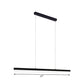 Rectilinear Acrylic Down Lighting Pendant Minimalistic 23.5"/47"/59" L LED Black Hanging Lamp in Warm/White Light Clearhalo 'Ceiling Lights' 'Modern Pendants' 'Modern' 'Pendant Lights' 'Pendants' Lighting' 1904190
