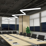 Black Ultrathin Linear Ceiling Lamp Simple 23.5"/35.5"/47" Wide LED Acrylic Hanging Pendant for Office Clearhalo 'Ceiling Lights' 'Modern Pendants' 'Modern' 'Pendant Lights' 'Pendants' Lighting' 1904320