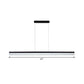 Black Ultrathin Linear Ceiling Lamp Simple 23.5"/35.5"/47" Wide LED Acrylic Hanging Pendant for Office Clearhalo 'Ceiling Lights' 'Modern Pendants' 'Modern' 'Pendant Lights' 'Pendants' Lighting' 1904325