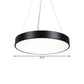 Round Plate Hanging Lamp Kit Nordic Iron Black LED Pendant Light Fixture in Warm/White Light, 16"/31.5"/39" Width Clearhalo 'Ceiling Lights' 'Modern Pendants' 'Modern' 'Pendant Lights' 'Pendants' Lighting' 1904333