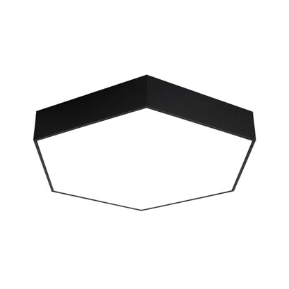 Honeycomb Acrylic Ceiling Lamp Modern 18"/23.5"/47" W LED Black Flush Mounted Light for Office Black Clearhalo 'Ceiling Lights' 'Close To Ceiling Lights' 'Close to ceiling' 'Flush mount' Lighting' 1904337