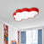 Cloud Shape Flush Ceiling Light Cartoon Acrylic LED Ceiling Lamp for Kindergarten Red Clearhalo 'Ceiling Lights' 'Close To Ceiling Lights' 'Close to ceiling' 'Flush mount' Lighting' 190525
