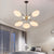 Opal Glass Ellipse Shade Pendant Light 6/8 Lights Post Modern Ceiling Hanging Lamp for Living Room 6 White Clearhalo 'Ceiling Lights' 'Chandeliers' 'Glass shade' 'Glass' 'Modern Chandeliers' 'Modern' 'Pendant Lights' Lighting' 190561