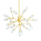 Modern Pretty Twig Chandelier with Leaf Shade 26 Lights Metallic Pendant Lamp in Gold for Living Room Clearhalo 'Ceiling Lights' 'Chandeliers' 'Modern Chandeliers' 'Modern' Lighting' 190643