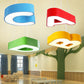 18"/23.5" Wide Alphabet Flush Mount Lighting Kids Metal Red/Blue/Green LED Ceiling Light Fixture for Bedroom Clearhalo 'Ceiling Lights' 'Chandeliers' Lighting' options 1906941