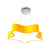 Child Care Centre LED Hanging Light Kids Red/Green/Yellow Finish Drop Pendant with Star Acrylic Shade, 11"/15" W Yellow Clearhalo 'Ceiling Lights' 'Chandeliers' Lighting' options 1906962_0001c21a-d346-4e49-9e70-f786a6fa4d85