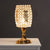 Gold Geometry Reading Light with Grid/Dot Design Modernist 1-Light Crystal Encrusted Nightstand Lamp for Bedside Gold B Clearhalo 'Lamps' 'Table Lamps' Lighting' 1907186