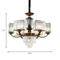 Contemporary 3/6 Heads Ceiling Light Black Cuboid Chandelier Lighting Fixture with Clear Crystal Shade Clearhalo 'Ceiling Lights' 'Chandeliers' 'Modern Chandeliers' 'Modern' Lighting' 1907568