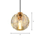Simplicity Sphere Pendant Light Crystal Ball 1 Bulb Bedroom Suspended Lighting Fixture in Gold Clearhalo 'Ceiling Lights' 'Modern Pendants' 'Modern' 'Pendant Lights' 'Pendants' Lighting' 1907679
