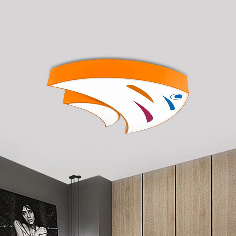 Acrylic Tropical Fish Flush Mount Light Children Style Red/Yellow/Blue LED Close to Ceiling Lamp Clearhalo 'Ceiling Lights' 'Close To Ceiling Lights' 'Close to ceiling' 'Flush mount' Lighting' 1907893