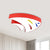 Acrylic Tropical Fish Flush Mount Light Children Style Red/Yellow/Blue LED Close to Ceiling Lamp Red Clearhalo 'Ceiling Lights' 'Close To Ceiling Lights' 'Close to ceiling' 'Flush mount' Lighting' 1907900