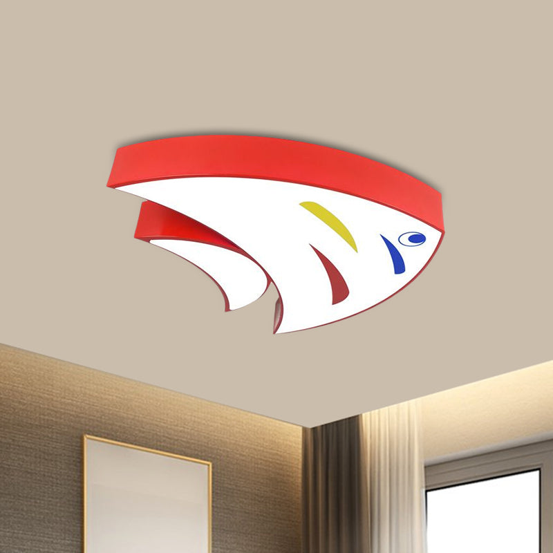 Acrylic Tropical Fish Flush Mount Light Children Style Red/Yellow/Blue LED Close to Ceiling Lamp Clearhalo 'Ceiling Lights' 'Close To Ceiling Lights' 'Close to ceiling' 'Flush mount' Lighting' 1907901