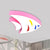 Acrylic Tropical Fish Flush Mount Light Children Style Red/Yellow/Blue LED Close to Ceiling Lamp Pink Clearhalo 'Ceiling Lights' 'Close To Ceiling Lights' 'Close to ceiling' 'Flush mount' Lighting' 1907904