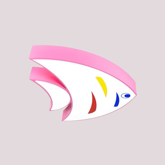 Acrylic Tropical Fish Flush Mount Light Children Style Red/Yellow/Blue LED Close to Ceiling Lamp Clearhalo 'Ceiling Lights' 'Close To Ceiling Lights' 'Close to ceiling' 'Flush mount' Lighting' 1907907