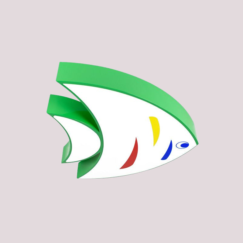 Acrylic Tropical Fish Flush Mount Light Children Style Red/Yellow/Blue LED Close to Ceiling Lamp Clearhalo 'Ceiling Lights' 'Close To Ceiling Lights' 'Close to ceiling' 'Flush mount' Lighting' 1907911