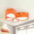 Pink/Blue/Orange Butterfly Ceiling Fixture Kids LED Acrylic Flush Mount Recessed Lighting, Warm/White Light Orange Clearhalo 'Ceiling Lights' 'Close To Ceiling Lights' 'Close to ceiling' 'Flush mount' Lighting' 1907916