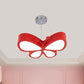 LED Bedroom Chandelier Lamp Kids Red/Yellow/Green Hanging Ceiling Light with Butterfly Acrylic Shade in Warm/White Light Clearhalo 'Ceiling Lights' 'Chandeliers' Lighting' options 1908021